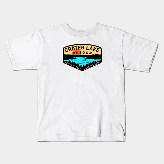 Crater Lake National Park Oregon Kids T-Shirt by heybert00